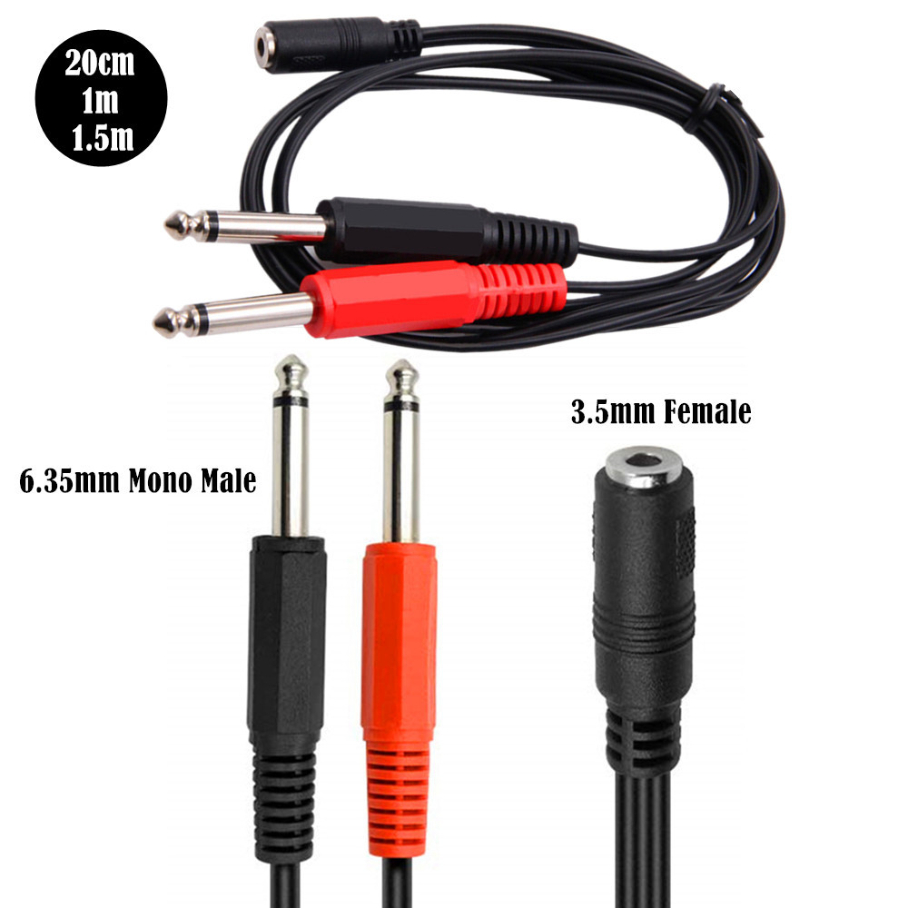 Cable Extension 3.5 - 6.35 mm Erkek - 2 x