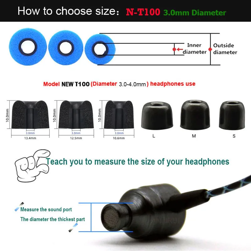 20 çift ANJIRUI T100 hafızalı  - Earphone Foam Tip incelemesi ve fiyatı