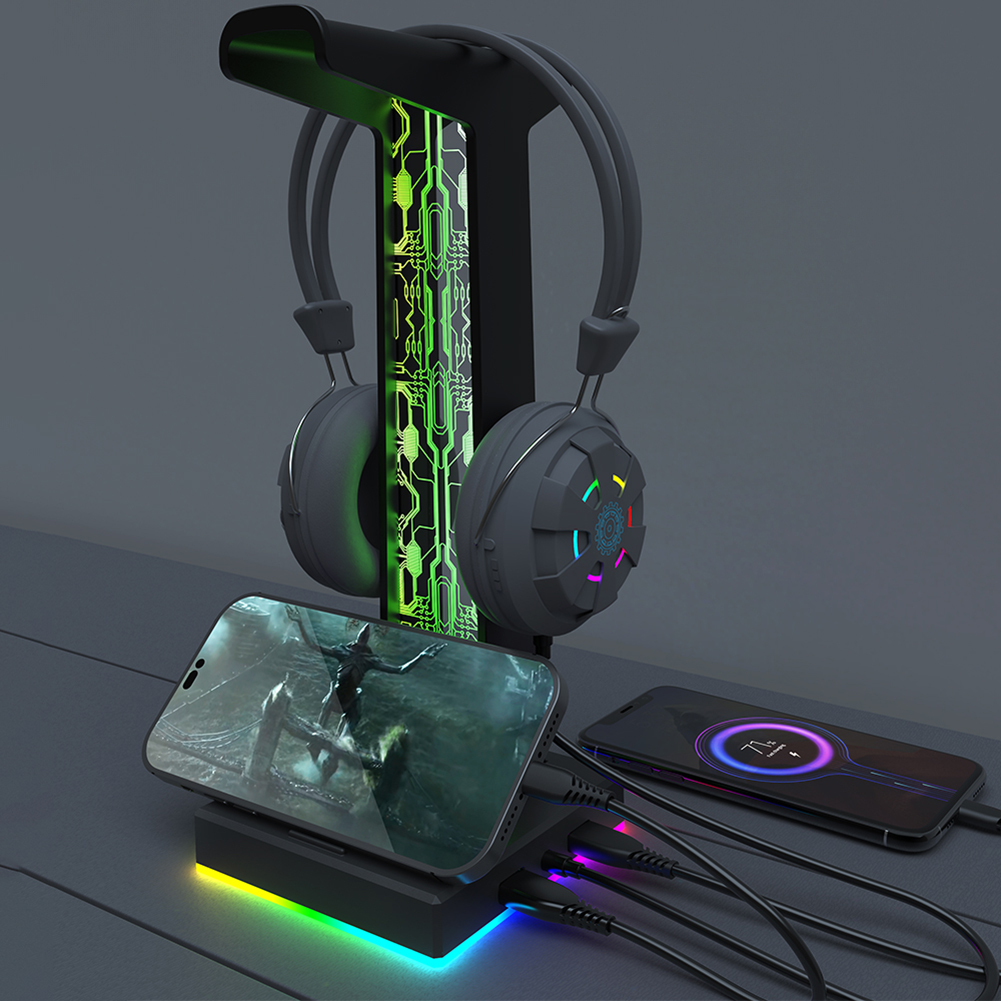 RGB oyun kulaklık standı çift  - Headphone Stand Desk incelemesi ve fiyatı